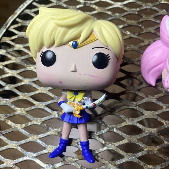 Funko Pop Vinyl Sailor Moon #298 Sailor Chibi Moon + #297 Sailor Uranus OOB - Picture 2 of 8